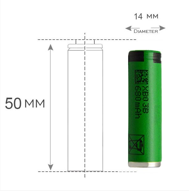 11103 BATERIJA LITHIUM 14500 3,6V 680mAh SONY