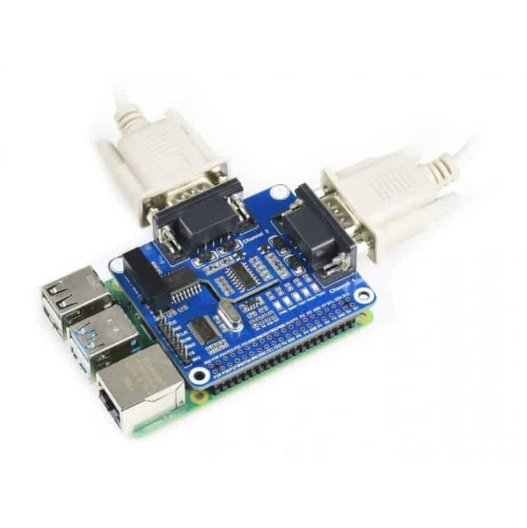 2-CH RS232 HAT IC Raspberry Pi