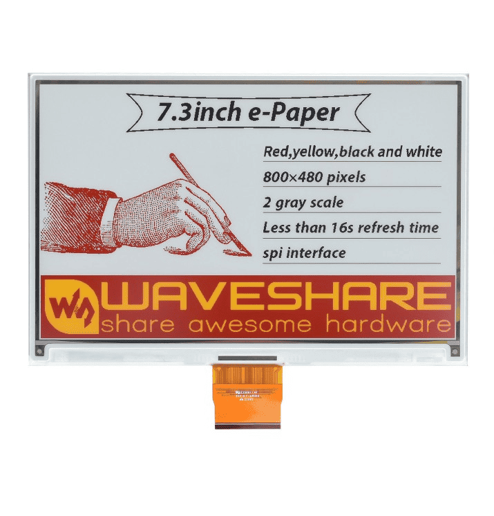 7.3inch e-Paper HAT (G)
