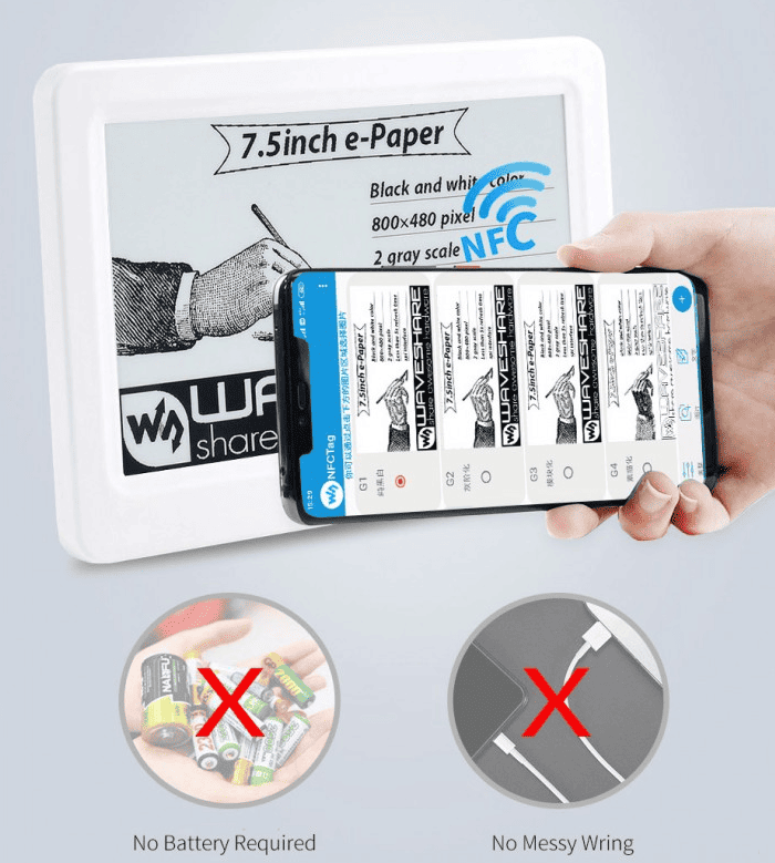 7.5inch NFC-Powered e-Paper