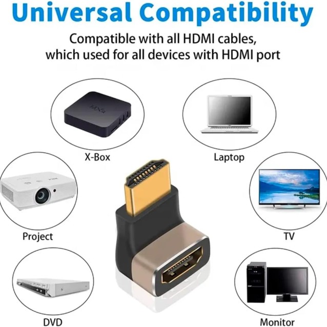 8K HA-K908 HDMI adapter ugaoni 90°
