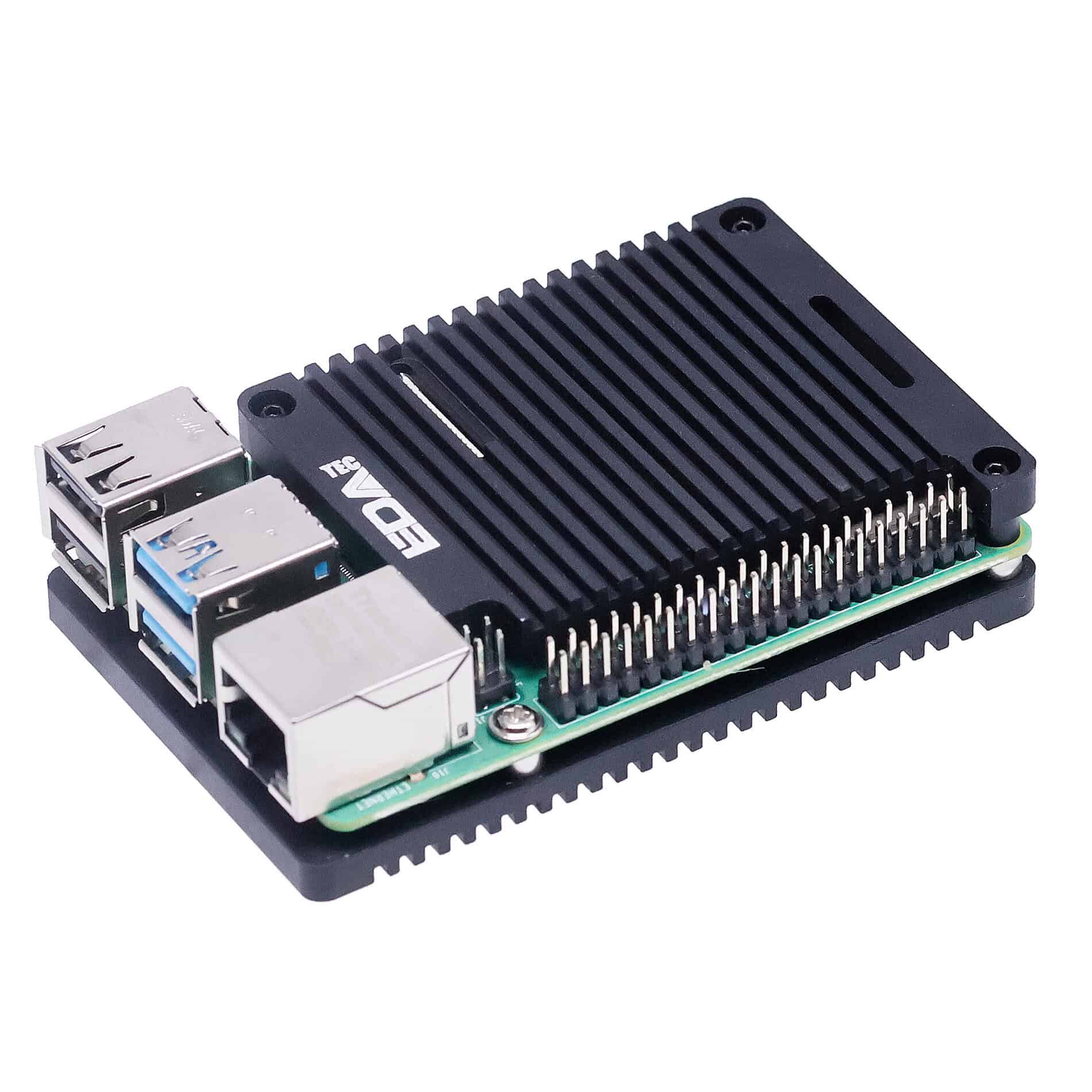 Passive Cooling Open Aluminum CNC Case for Raspberry Pi 4