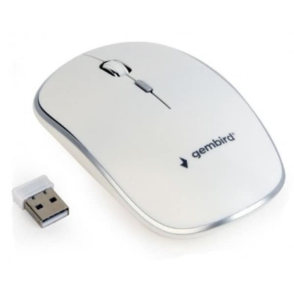 MUSW-4B-01-W Gembird Bezicni mis 2,4GHz opticki USB 800-1600Dpi white 115mm