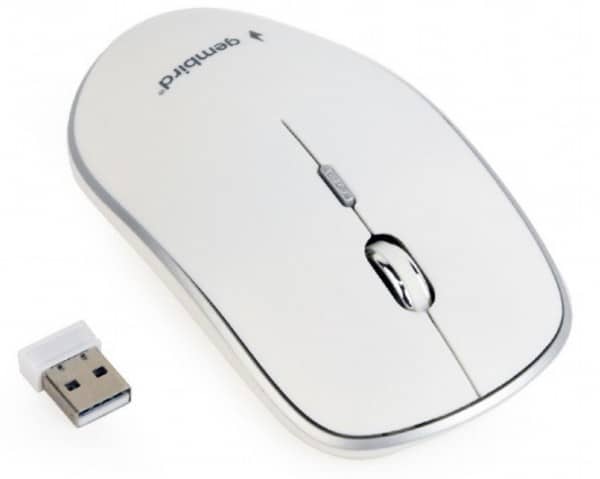 MUSW-4B-01-W Gembird Bezicni mis 2,4GHz opticki USB 800-1600Dpi white 115mm