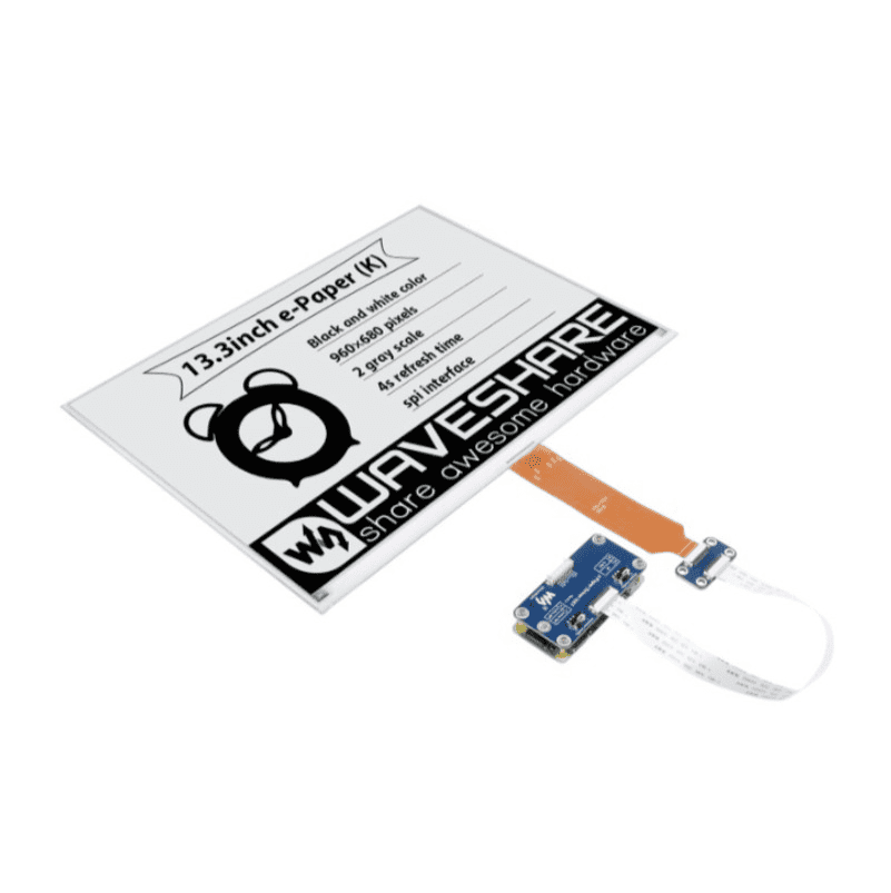 Ekran 13.3 inča, E-ink, 960×680, za Raspberry Pi, HAT (K), SPI konekcija