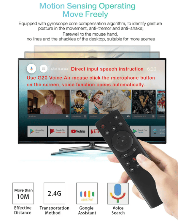 GMB-G20S AIR MOUSE 2.4g RF Voice Remote Control for Android TV Box