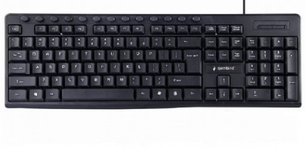 KB-UM-107 Multimedijalna tastatura US layout black USB (379)