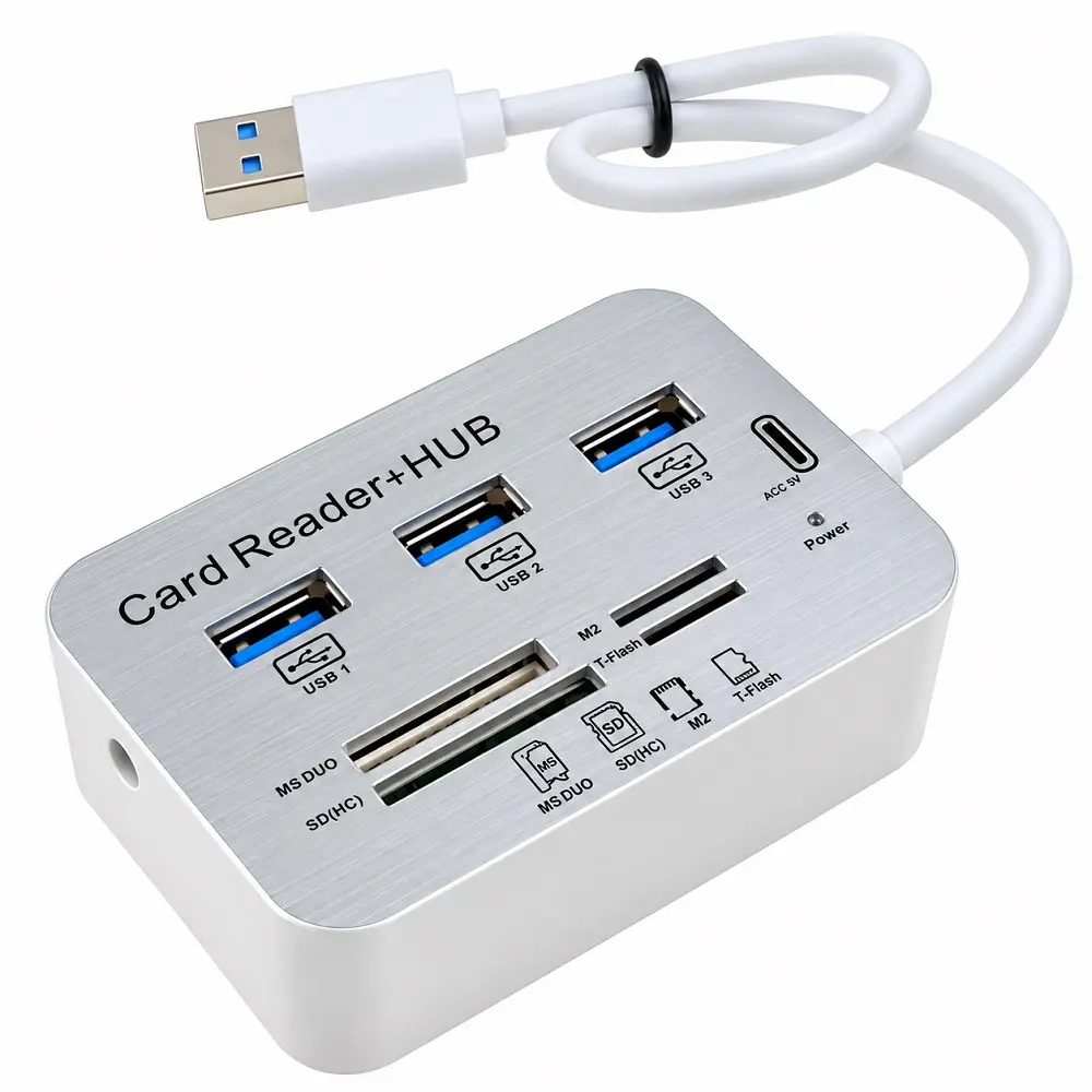 Kettz USB 3.0 Hub/Card reader 7 in 1 KT-HC731 3*USB3.0 + TF/SD/M2/MS