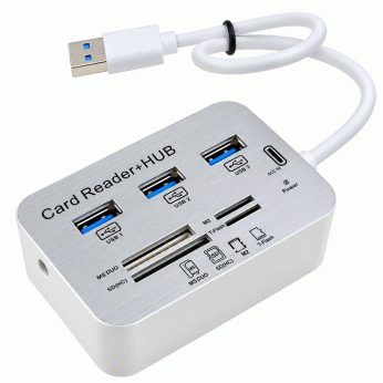Kettz USB 3.0 Hub/Card reader 7 in 1 KT-HC731 3*USB3.0 + TF/SD/M2/MS