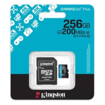 MicroSD 256GB, Canvas Go! Plus, Class10 UHS-I U3 V30 A2, R/W 200/160MB/s