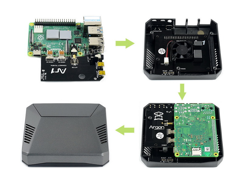 Raspberry Pi 4 kućište metalno ArgonOne full
