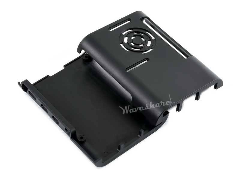 Raspberry Pi 4 kućište, ABS, crno, hladnjaci, ventilator
