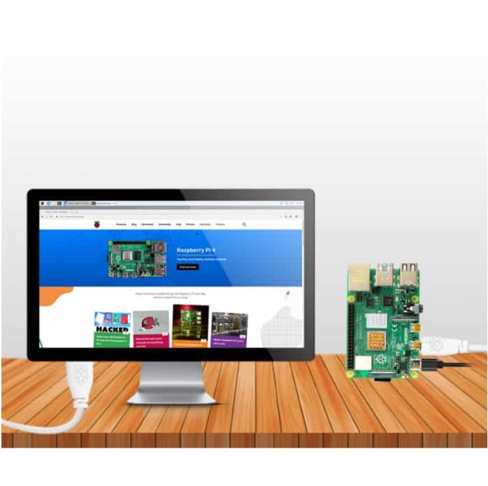 Micro hdmi na hdmi kabl (m/m), 1m, beli, oficijalni Raspberry Pi