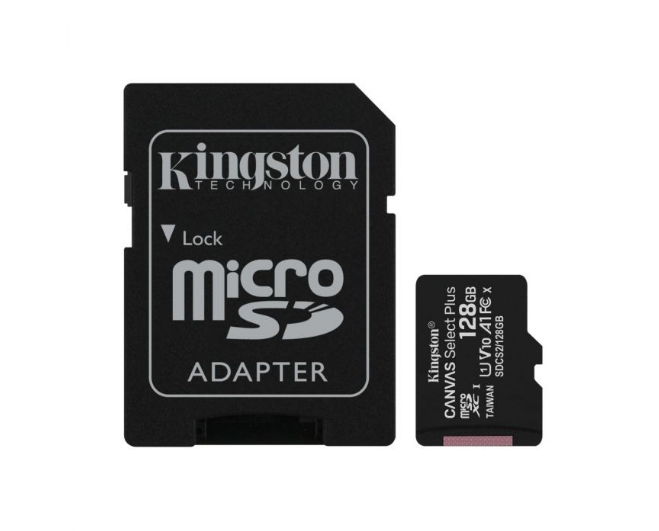 MikroSD mem.kart.128GB Kingston SelectPlus CL10 ba