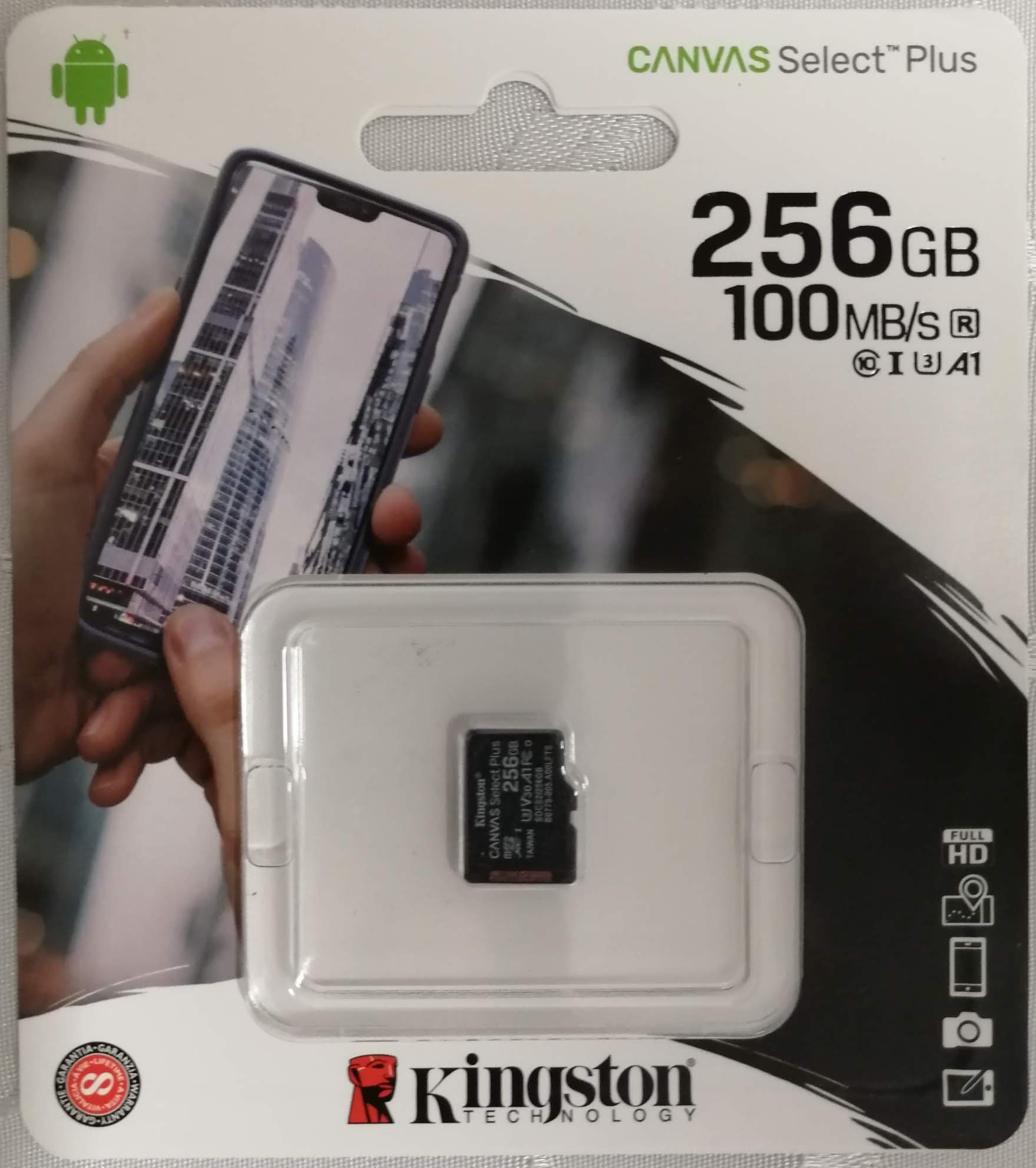 MikroSD mem.kart.256GB Kingston SelectPlus CL10 ba