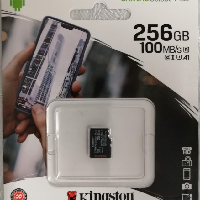 MikroSD mem.kart.256GB Kingston SelectPlus CL10 ba