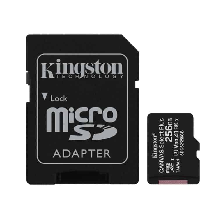 MikroSD mem.kart.256GB Kingston SelectPlus CL10 ba