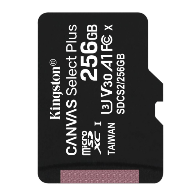 MikroSD mem.kart.256GB Kingston SelectPlus CL10 ba