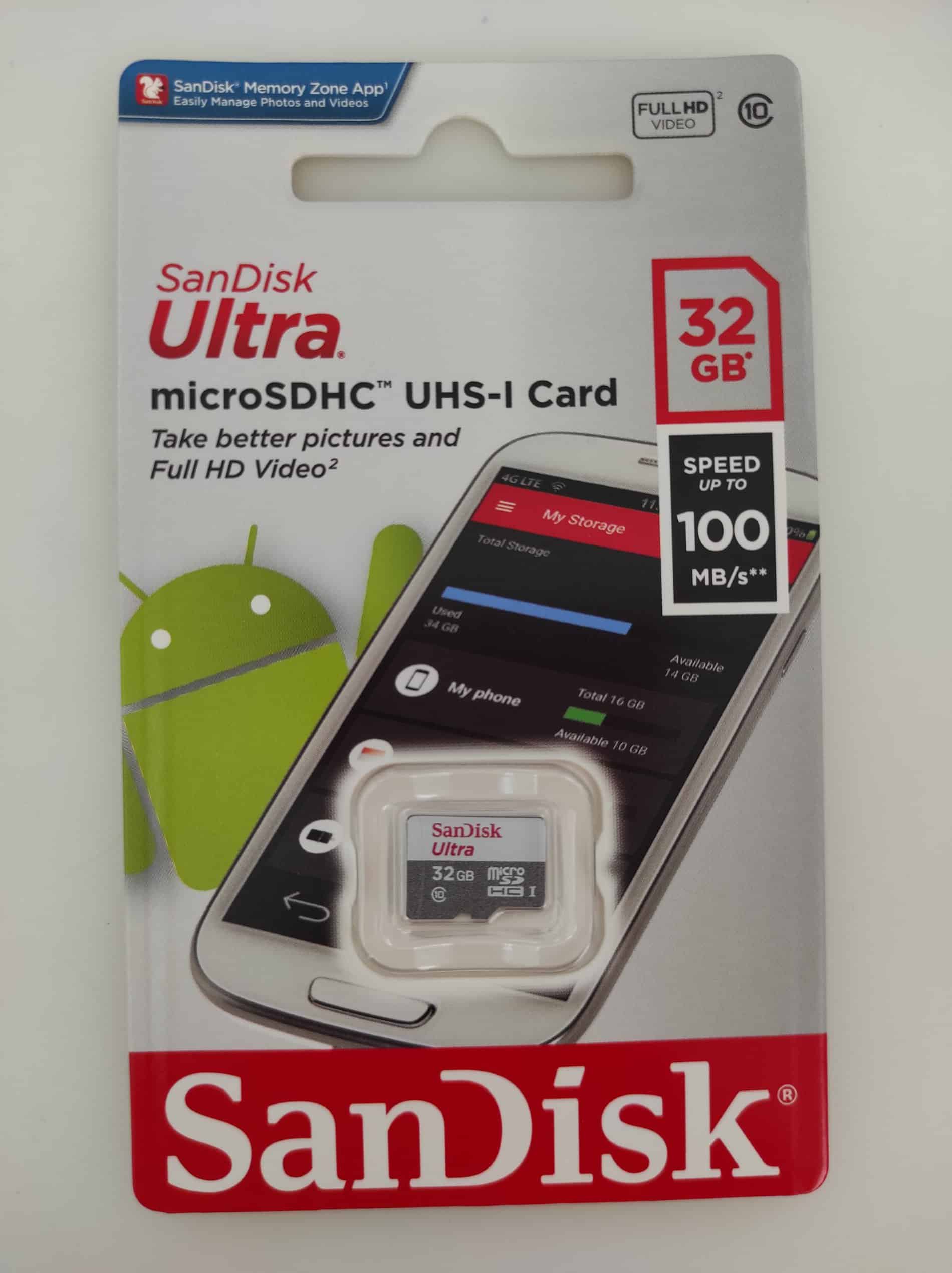 SanDisk SDHC 32GB Ultra Micro 100MB/Class 10/UHS-I 619659184384