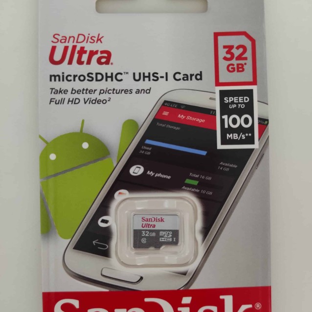 SanDisk SDHC 32GB Ultra Micro 100MB/Class 10/UHS-I 619659184384