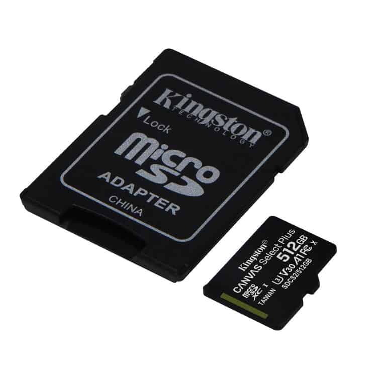 MikroSD mem.kart.512GB Kingston SelectPlus CL10