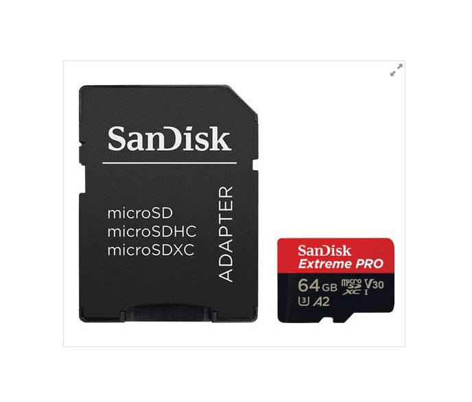 MICRO SD 64GB SanDisk Extreme Pro + adapter SDSQXCU-064G-GN6MA