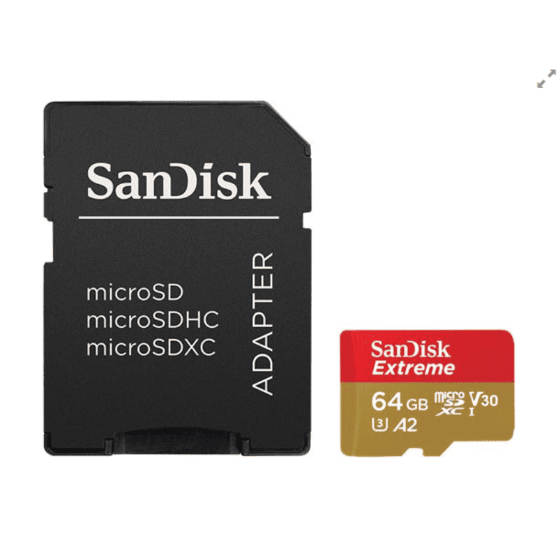 MICRO SD 64GB SanDisk Extreme + adapter SDSQXAH-064G-GN6AA