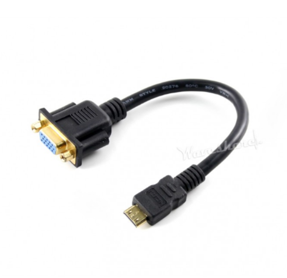 Mini hdmi na vga adapter (m/ž) za displej