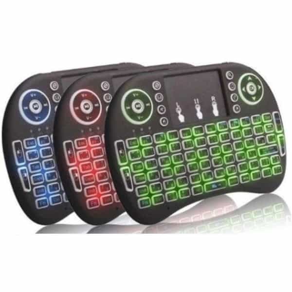 Bežična mini tastatura, osvetljenje, touch pad, punjiva baterija, I8