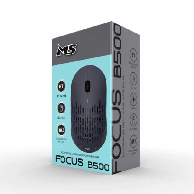 MIŠ MS FOCUS B500 sivi BT