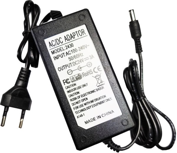 NPA-AC2430 24V/3A 72W, Coper punjac sa uzemljenjem, konektor 5.5x2.1mm