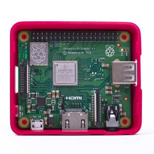 Raspberry Pi 3 model A+ kućište crveno belo