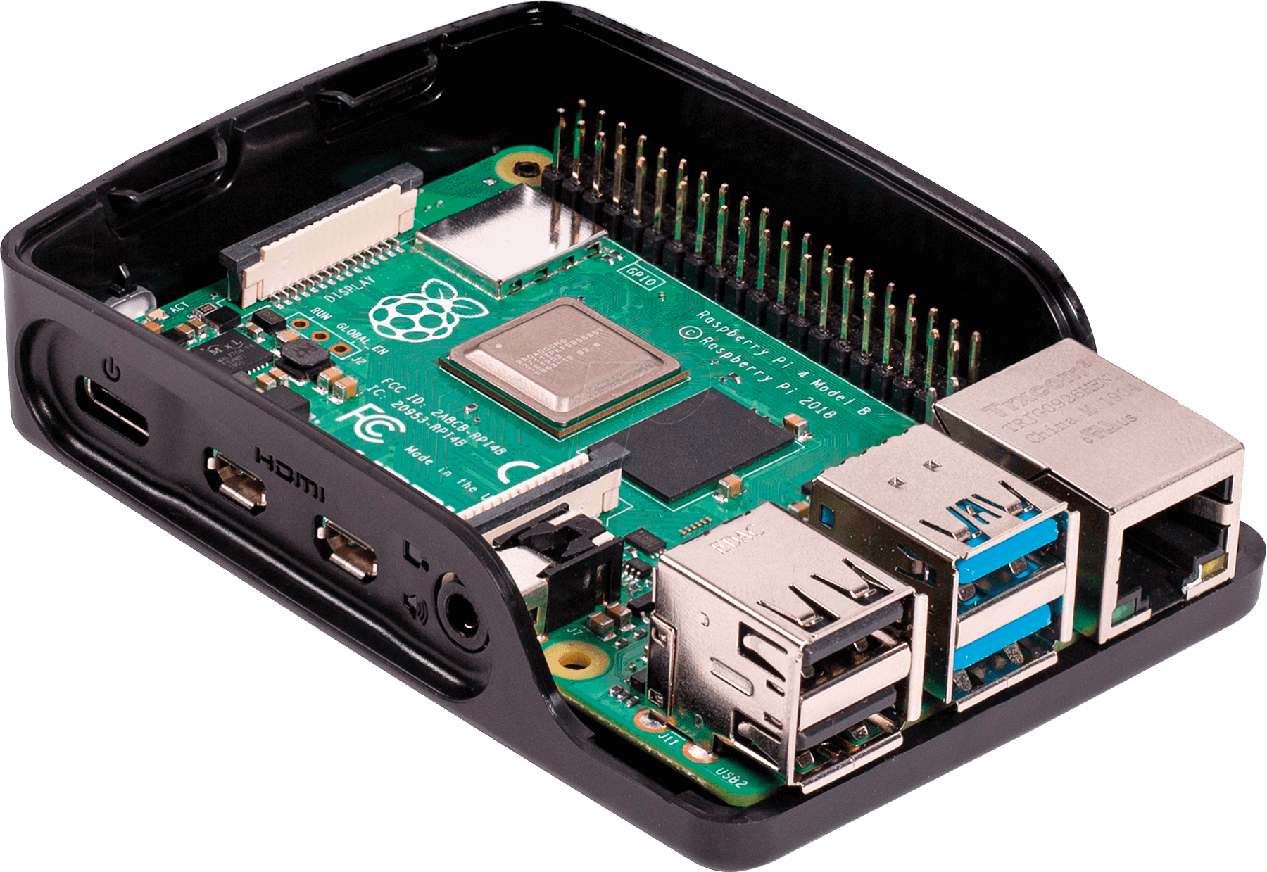 Raspberry Pi 4 kućište crno-sivo
