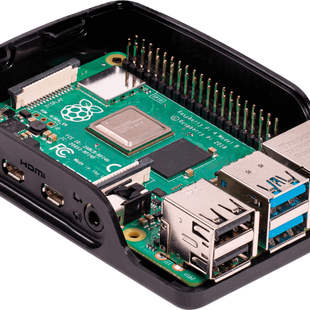 Raspberry Pi 4 kućište crno-sivo