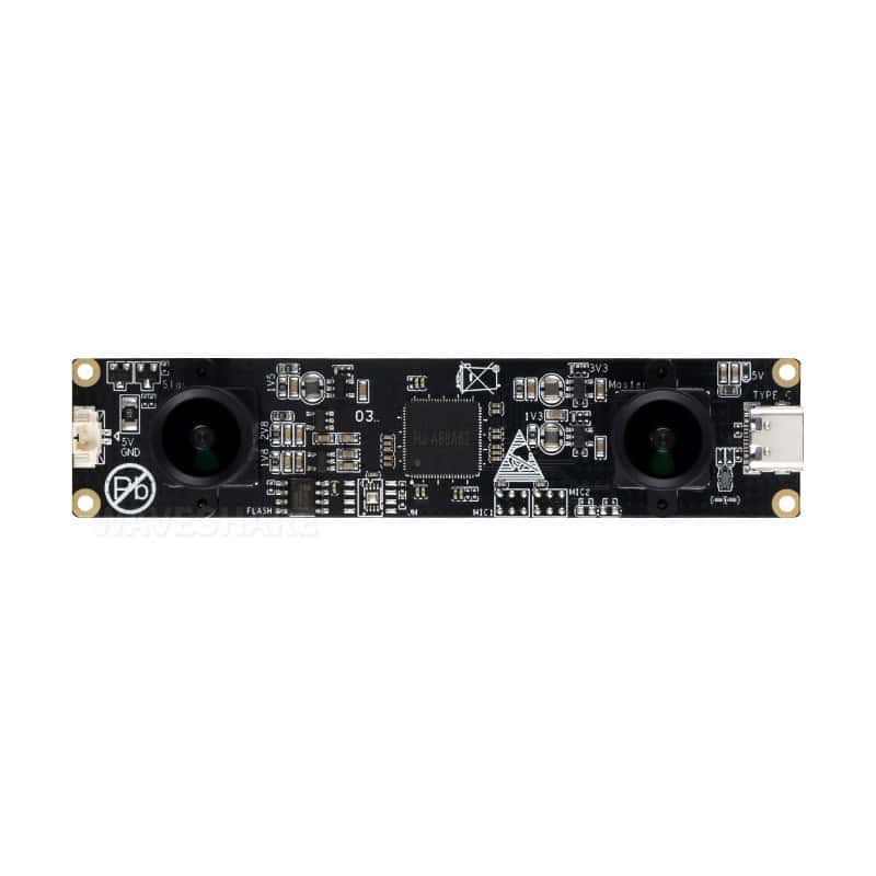OS02G10 2MP Stereo USB kamera, Synchronized same-frame output, 62mm baseline, distortion-free