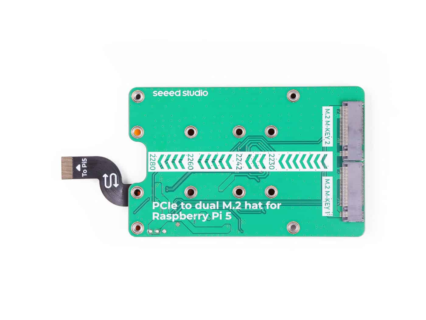 PCIe to dual M.2 hat for Raspberry Pi 5