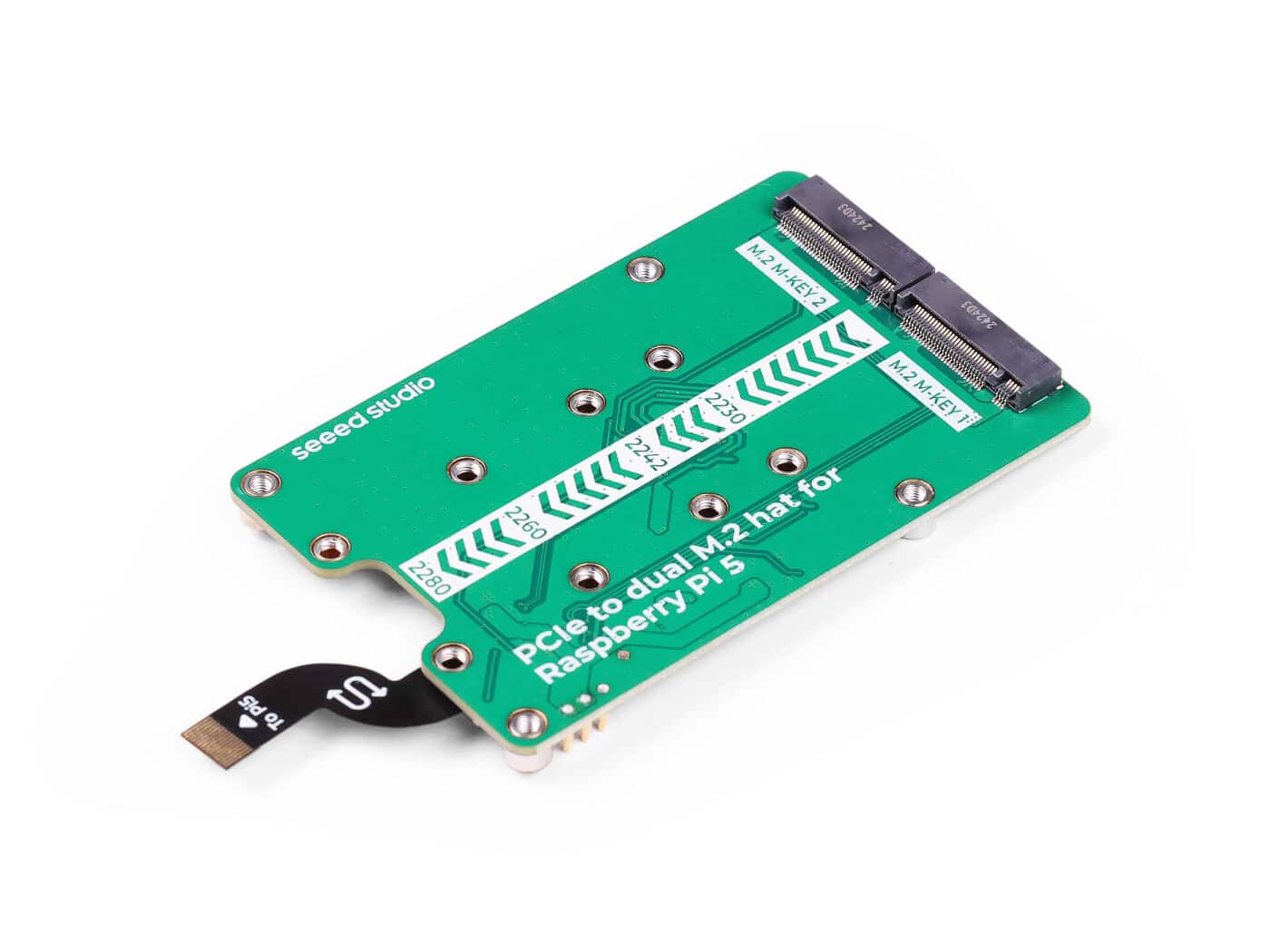 PCIe to dual M.2 hat for Raspberry Pi 5