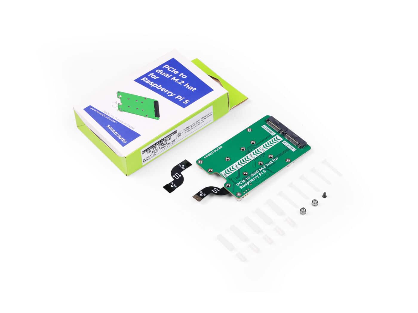 PCIe to dual M.2 hat for Raspberry Pi 5