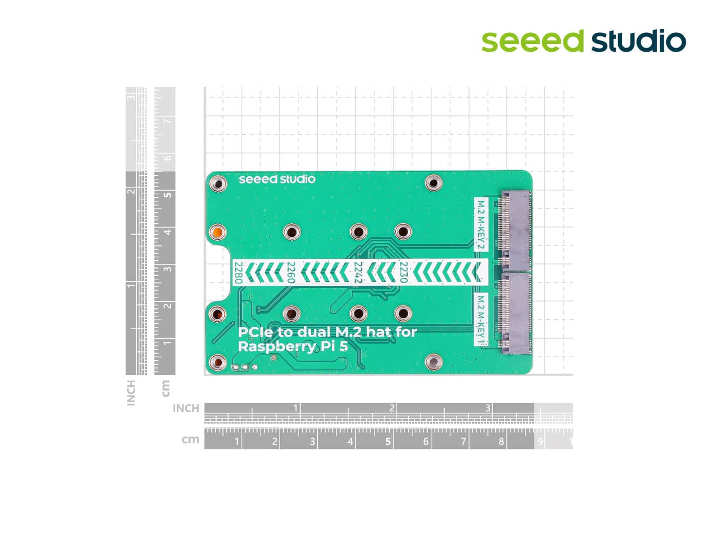 PCIe to dual M.2 hat for Raspberry Pi 5