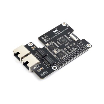 PCIe na 2-CH 2.5G ETH adapter za Raspberry Pi 5, Raspberry Pi OS / Ubuntu / OpenWrt, dual RTL8125