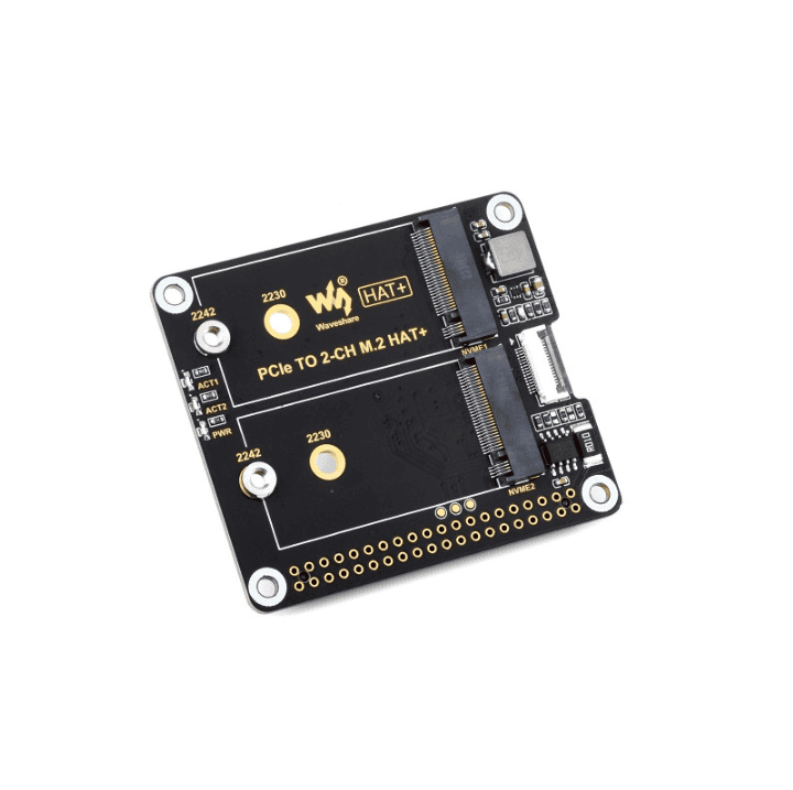 PCIe TO 2-CH M.2 HAT+