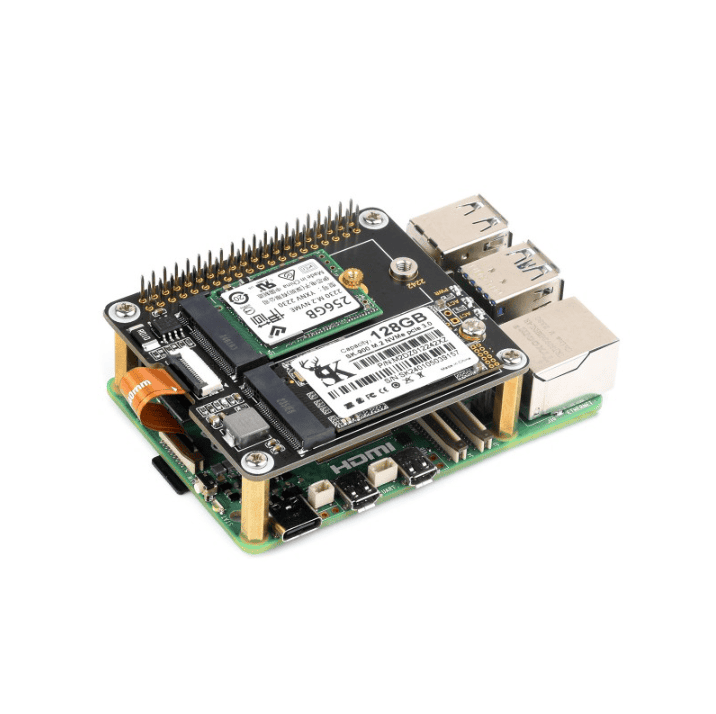 PCIe TO 2-CH M.2 HAT+