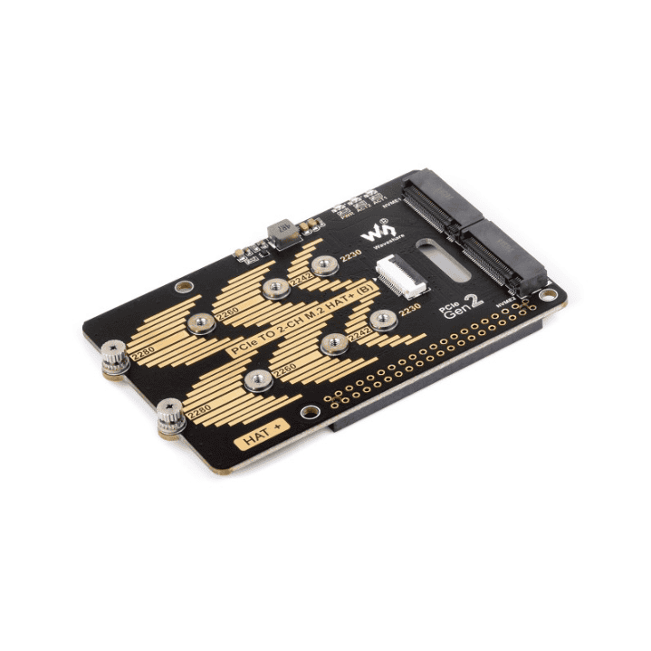 PCIe TO 2-CH M.2 HAT+ (B)