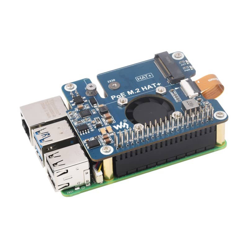 POE M.2 HAT+ Adapter Board --