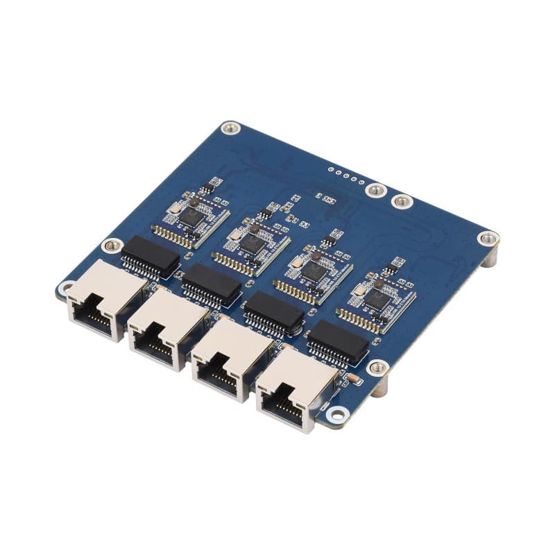 PCIe na4-Ch Gigabit ETH (B) za Raspberry Pi 5, Raspberry Pi OS, Driver-Free, Plug And Play