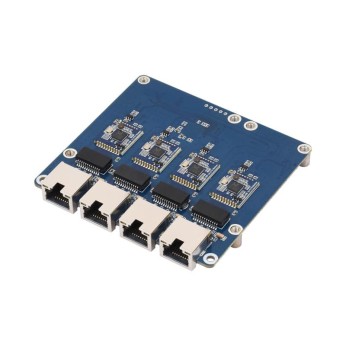 PCIe na4-Ch Gigabit ETH (B) za Raspberry Pi 5, Raspberry Pi OS, Driver-Free, Plug And Play