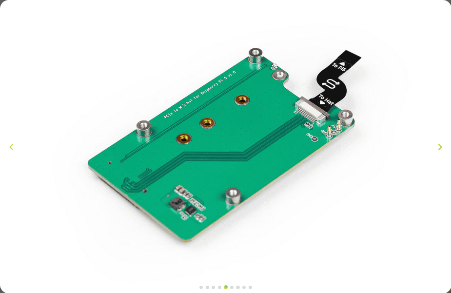 PCIe to M.2 hat for Raspberry Pi 5