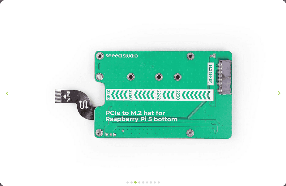PCIe to M.2 hat for Raspberry Pi 5