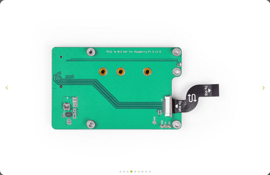 PCIe to M.2 hat for Raspberry Pi 5
