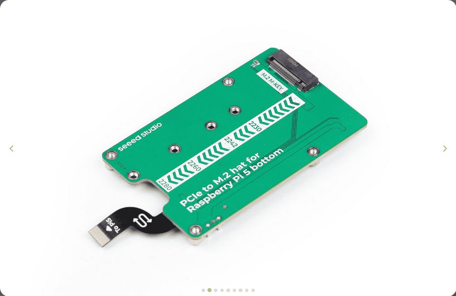 PCIe to M.2 hat for Raspberry Pi 5